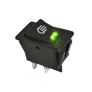 Выключатель клавишный 12V 35А (4с) ON-OFF с зеленой LED подсветкой Выключатель клавишный 12V 35А (4с) ON-OFF с зеленой LED подсветкой