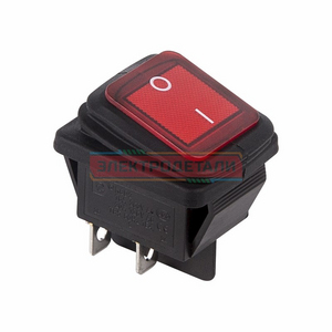 Выключатель клавишный 250V 6А (3с) ON-OFF красный с подсветкой Mini ВЛАГОЗАЩИТА Выключатель клавишный 250V 6А (3с) ON-OFF красный с подсветкой Mini ВЛАГОЗАЩИТА